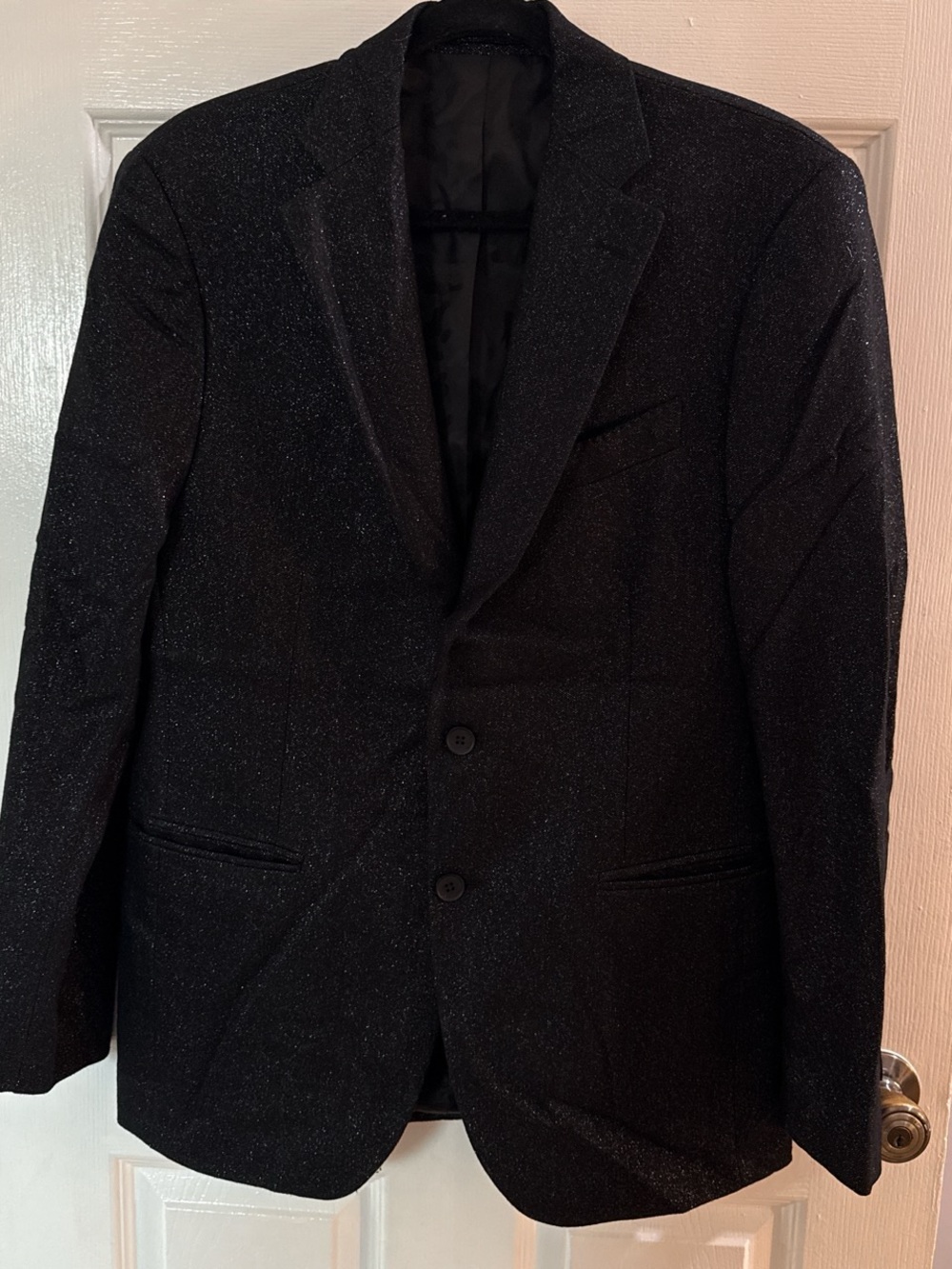 Michael Kors Men's Black Sparkle Two-Button Sport Coat